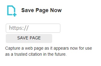 手動保存でアーカイブするSave Page Now